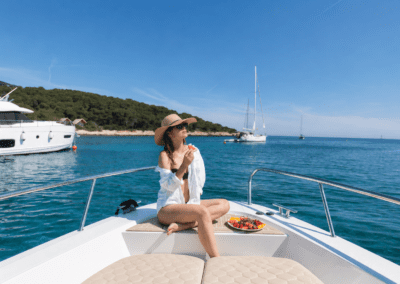 relaxing on the bow